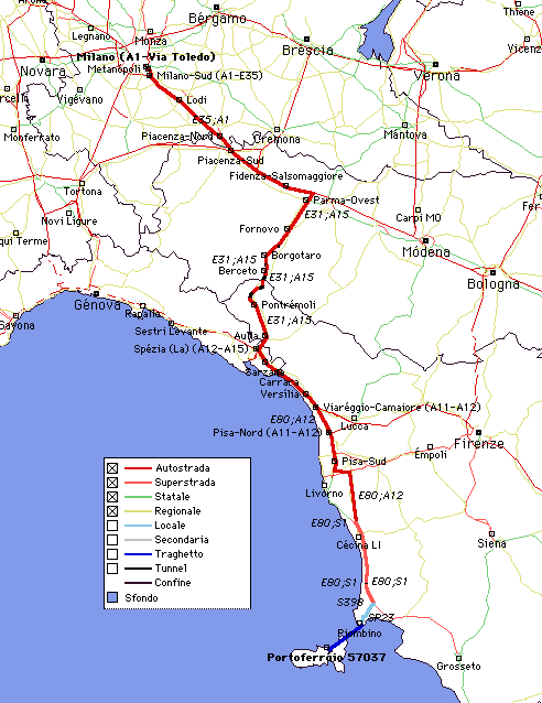 Milano-Isola d'Elba